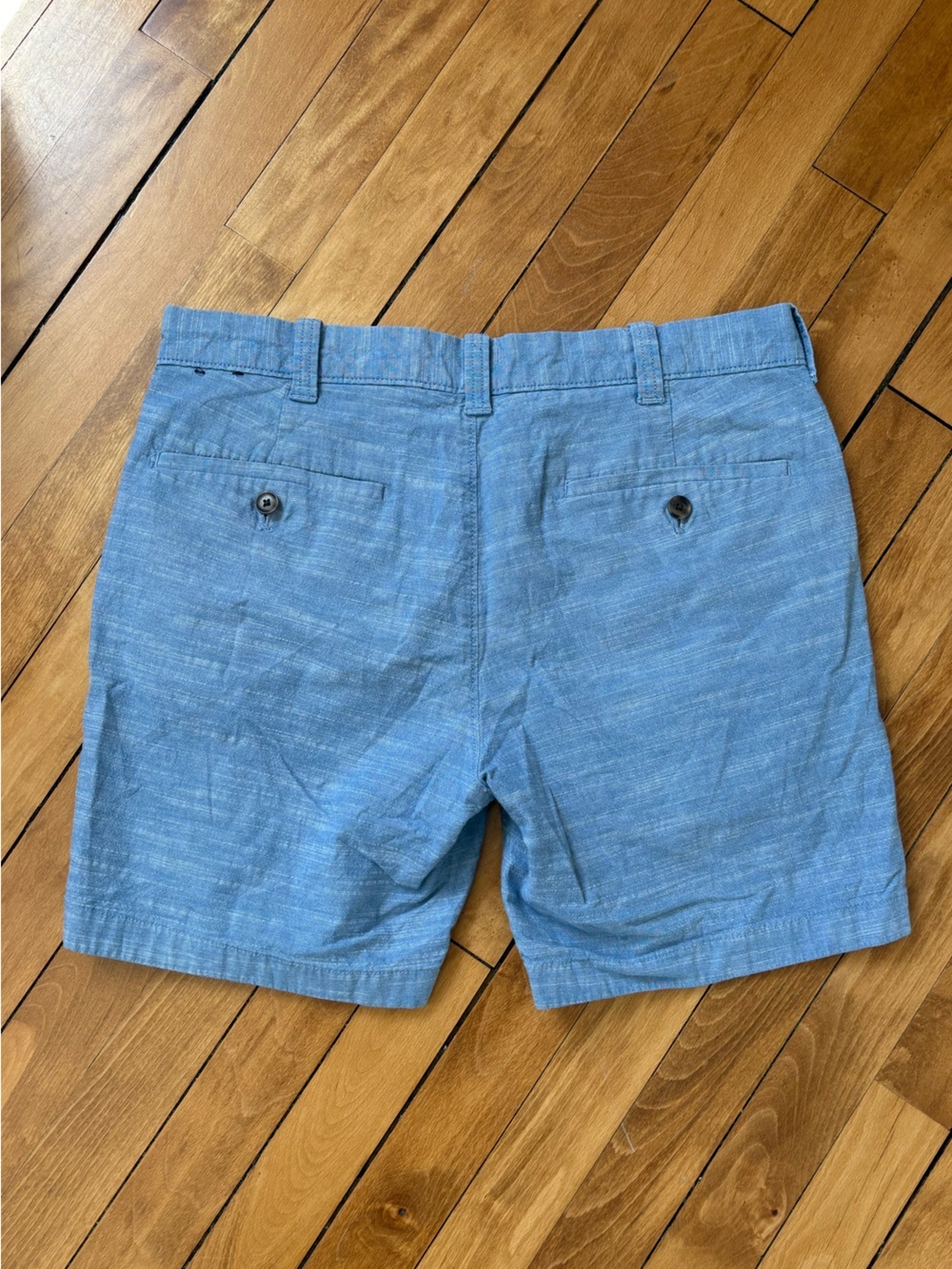 J. Crew Light Blue Men's Flat Front Chino Shorts - Picture 4 of 4